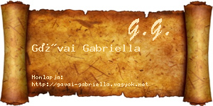 Gávai Gabriella névjegykártya